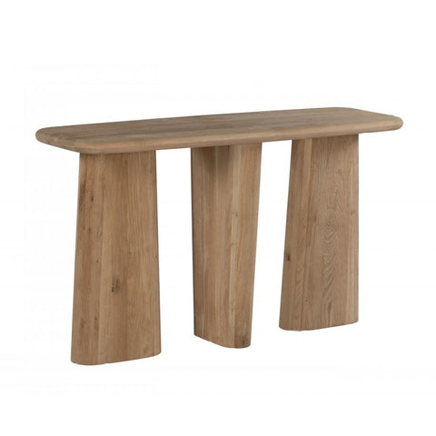 Organic Modern Console Table White Oak Wood with Natural Finish 52 inch