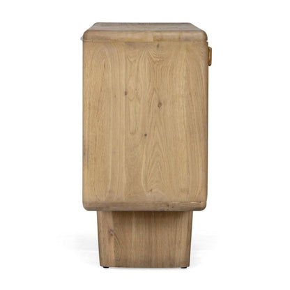 Organic Modern Rounded Edges FSC Solid White Oak Wood Sideboard Buffet 72 inch