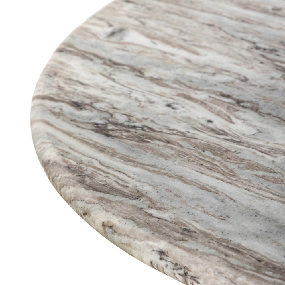 Organic Modern Sawar Marble Pedestal Round Dining Table 60 inch