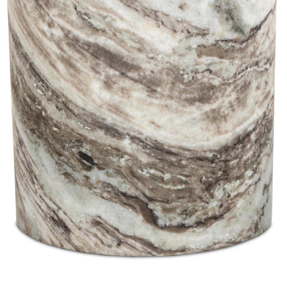 Organic Modern Sawar Marble Pedestal Round Dining Table 60 inch