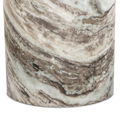 Organic Modern Sawar Marble Pedestal Round Dining Table 60 inch