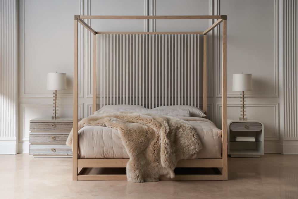 Polished Gray Sandstone 3 Drawer Nightstand 34 inch