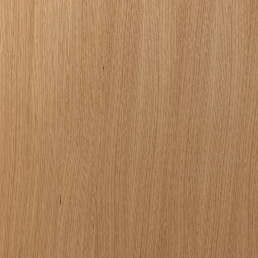 Reeded Cross Base Round Dining Table Natural Oak Wood 43 inch