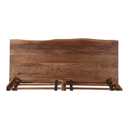 Rustic Lodge Live Edge Brown Solid Acacia Wood King Bed