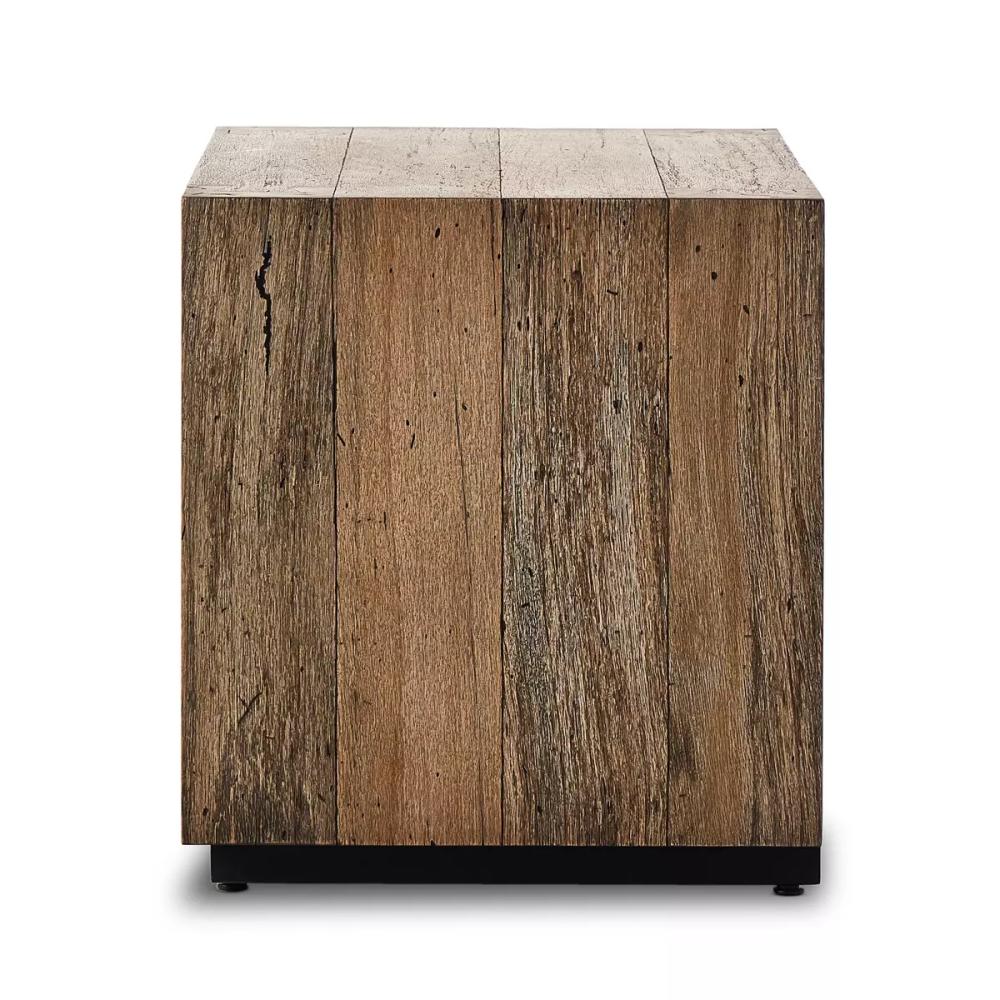 Rustic Wormwood Oak 2 Drawer Nightstand 36 inch