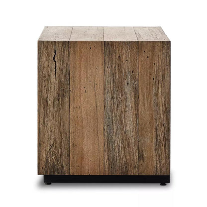 Rustic Wormwood Oak 2 Drawer Nightstand 36 inch