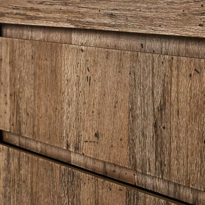 Rustic Wormwood Oak 2 Drawer Nightstand 36 inch