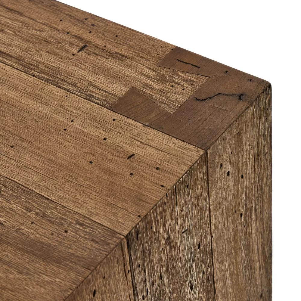 Rustic Wormwood Oak 2 Drawer Nightstand 36 inch