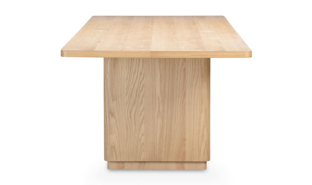 Scandinavian Style Rounded Edges Rectangle Dining Table Natural Finish ...
