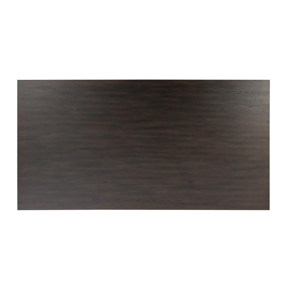 Smoked Black Oak Wood Low Rectangle Coffee Table 65 inch