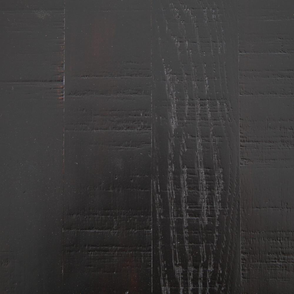 Solid Acacia Wood Burnished Black 2 Drawer Nightstand 22 inch