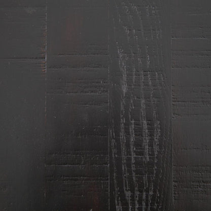 Solid Acacia Wood Burnished Black 2 Drawer Nightstand 22 inch