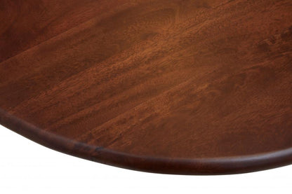 Solid Acacia Wood Top & Brass Double Pedestal Base Oval Dining Table 92 inch