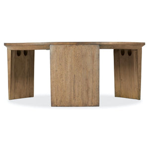 Solid Mindi Wood Three Leg Round Cocktail Table 42 inch