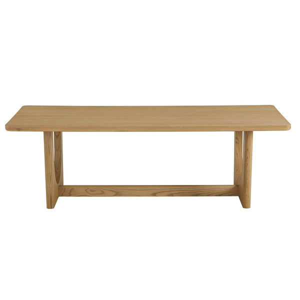 Modern Rectangle Dining Table in Raw Oak 96 inch