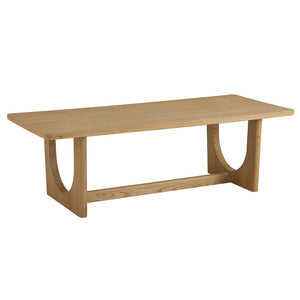 Modern Rectangle Dining Table in Raw Oak 96 inch