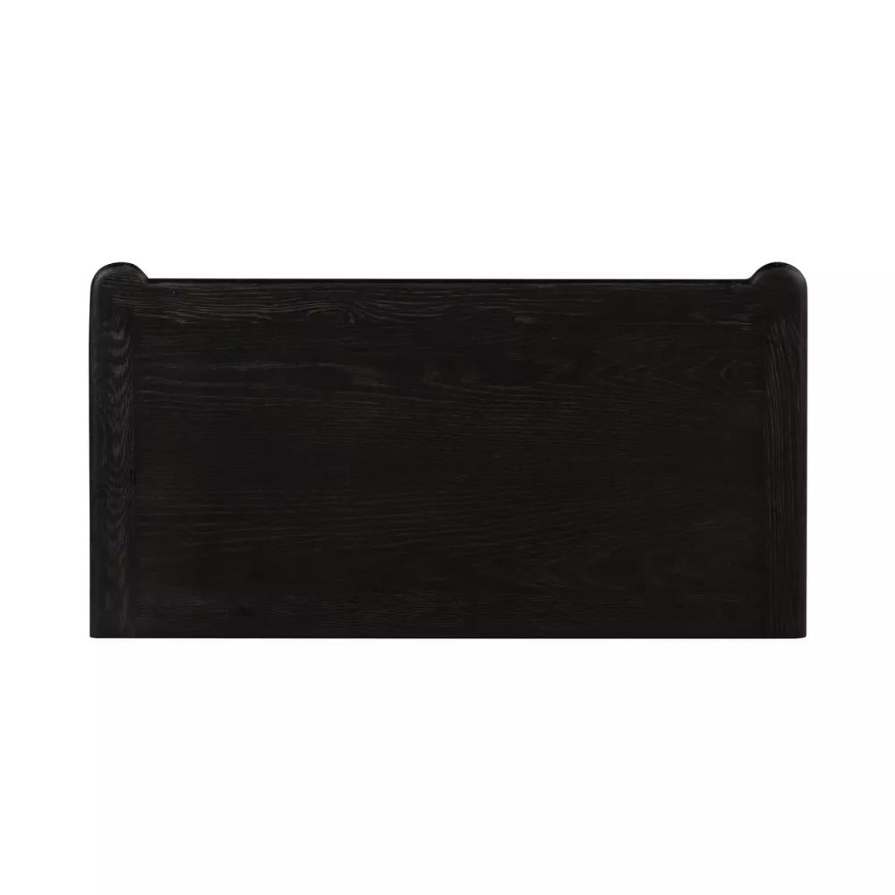 Traditional Distressed Black 1 Drawer Spindle Leg Nightstand 32 inch