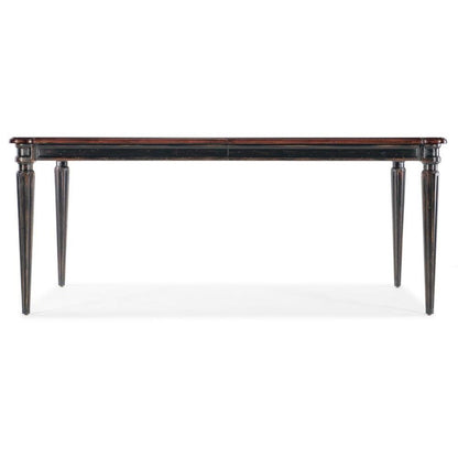 Traditional Rectangle Extension Dining Table 74 to 118 inch