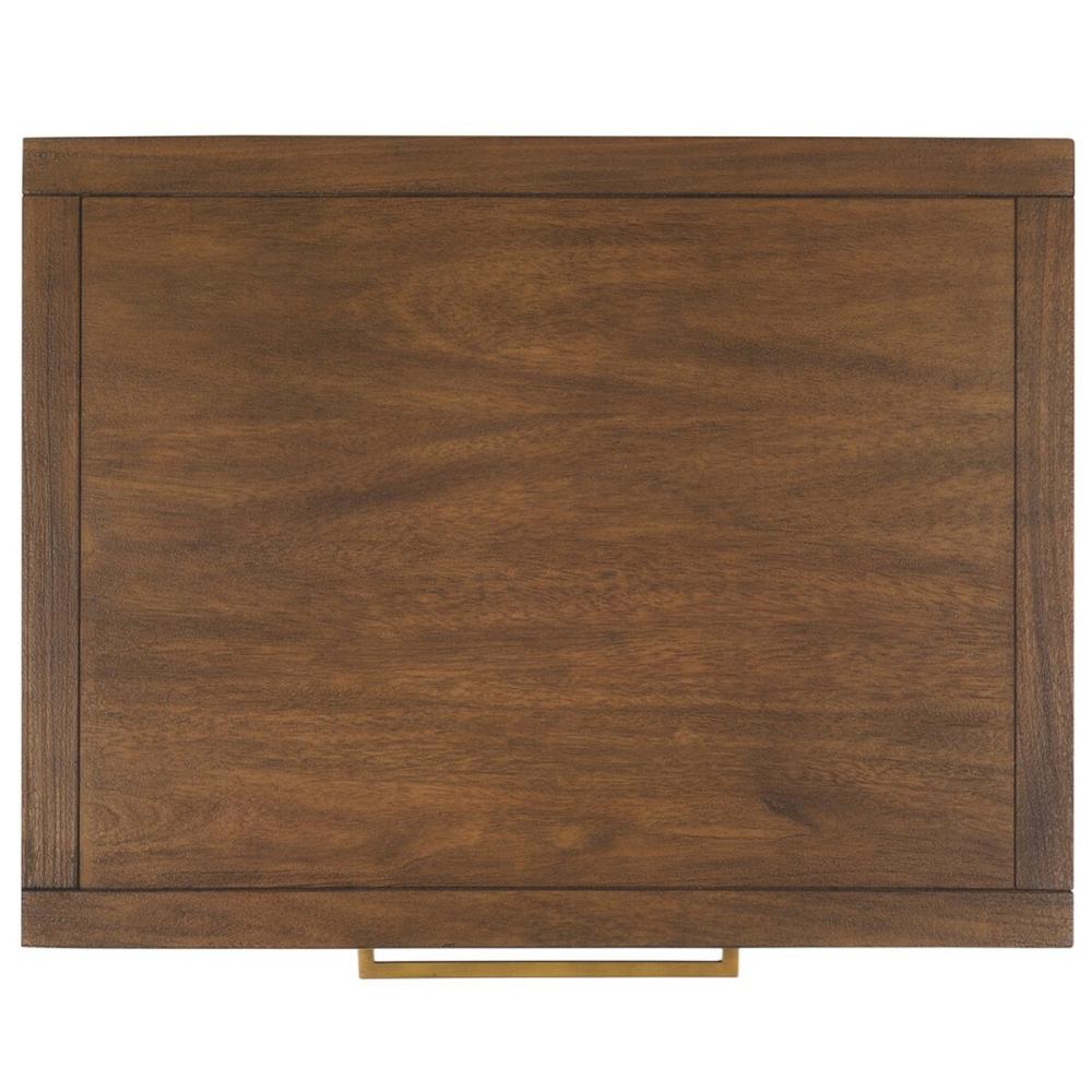 Transitional 1 Drawer Nightstand Brown Mahogany Veneer 26 inch