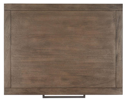 Transitional 1 Drawer Nightstand Light Brown Mahogany Veneer 26 inch
