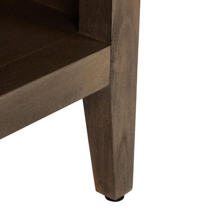 Transitional 1 Drawer Nightstand Light Brown Mahogany Veneer 26 inch