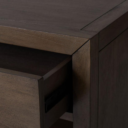 Transitional 1 Drawer Nightstand Light Brown Mahogany Veneer 26 inch