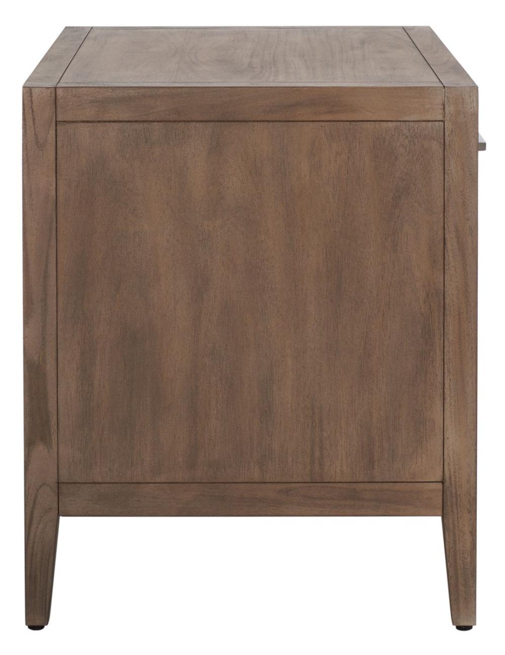 Transitional 1 Drawer Nightstand Light Brown Mahogany Veneer 26 inch