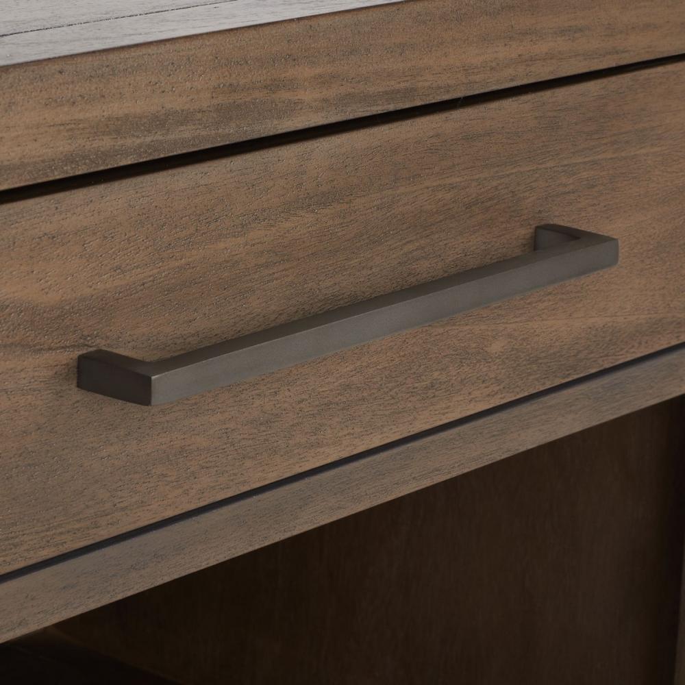 Transitional 1 Drawer Nightstand Light Brown Mahogany Veneer 26 inch
