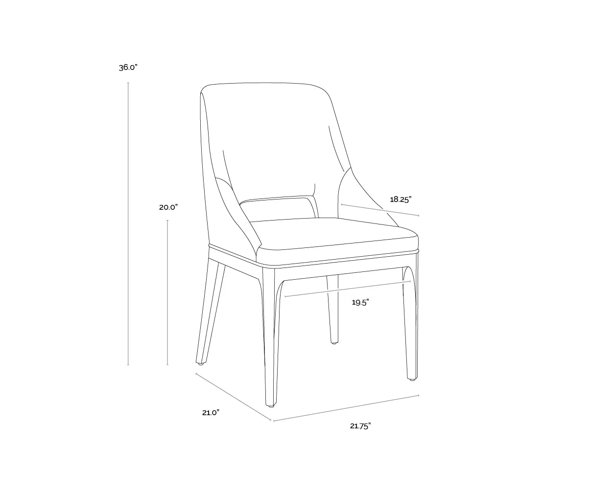 Transitional Neutral Cream Fabric & Solid Light Grey Oak Wood Dining Chair