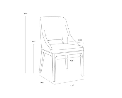 Transitional Neutral Cream Fabric & Solid Light Grey Oak Wood Dining Chair