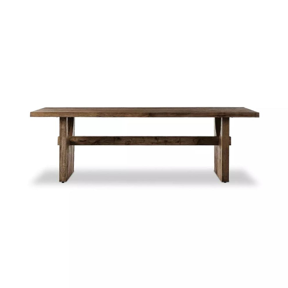Wabi Sabi Inspired Rectangle Rustic Dining Table Alder Wood Smoked Bro ...