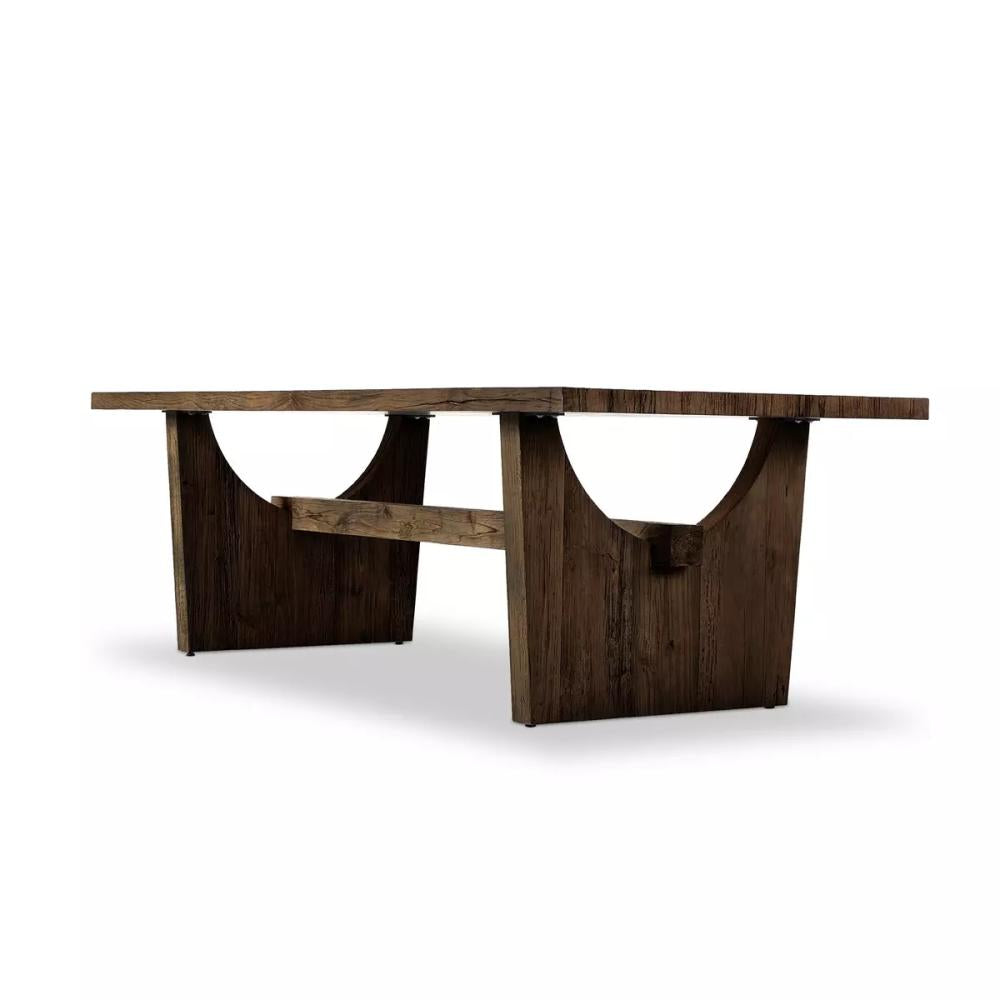 Wabi Sabi Inspired Rectangle Rustic Dining Table Alder Wood Smoked Bro ...