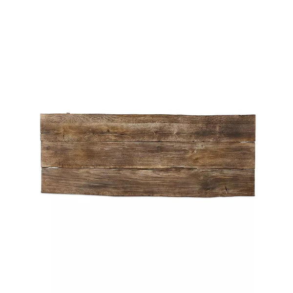 Wabi Sabi Style Rectangle Coffee Table Burnt Bleached Solid Oak 70 inch