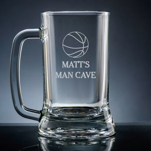 Basketball Personalized Beer Mugs (Set of 4)