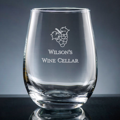 Personalized Wine Cellar Stemless Wine Glasses (Set of 6)