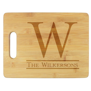 Modern Initial Personalized Wood Serving Board