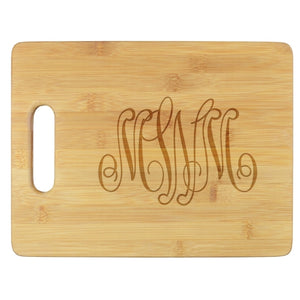 Couple's Monogrammed Personalized Wood Serving Board