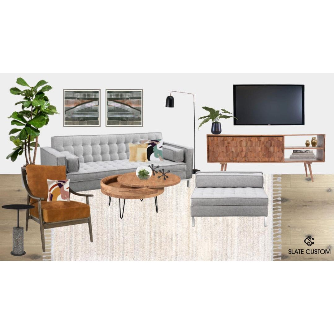 Curated Look - Mid Century Modern Living Room