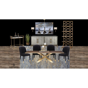 Products Curated Look - Black & Gold Glam Dining Room