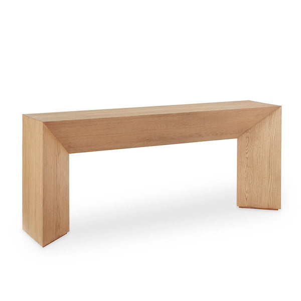 Modern Console Table Salted Oak 72 inch