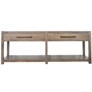 Two Drawer Sideboard Console Misted Ash 80 inch