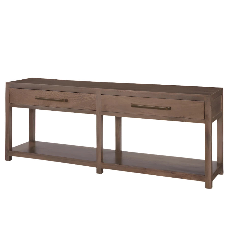 Two Drawer Sideboard Console Misted Ash 80 inch